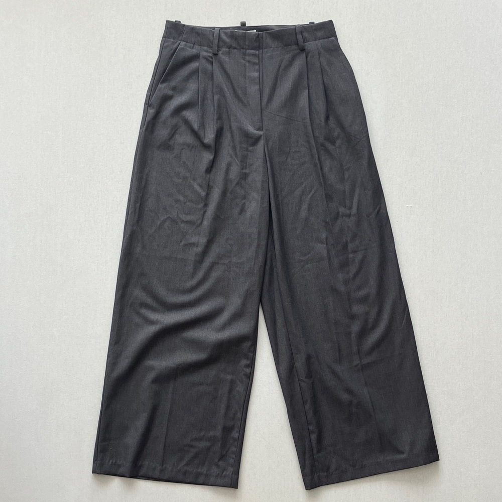 H&M Charcoal Wide-Leg Trousers